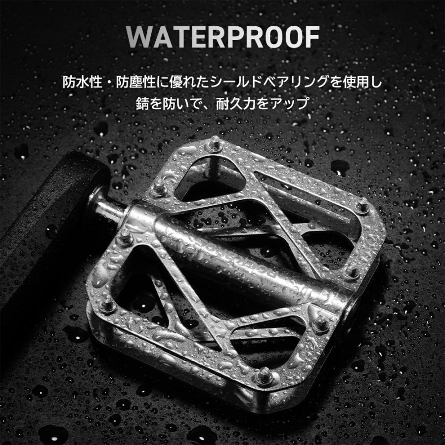ROCKBROS 自転車 ペダル フラット チタン フラットペダル チタニウム