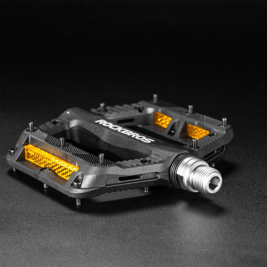 ROCKBROS 自転車 ペダル フラット フラットペダル 交換 幅広 反射