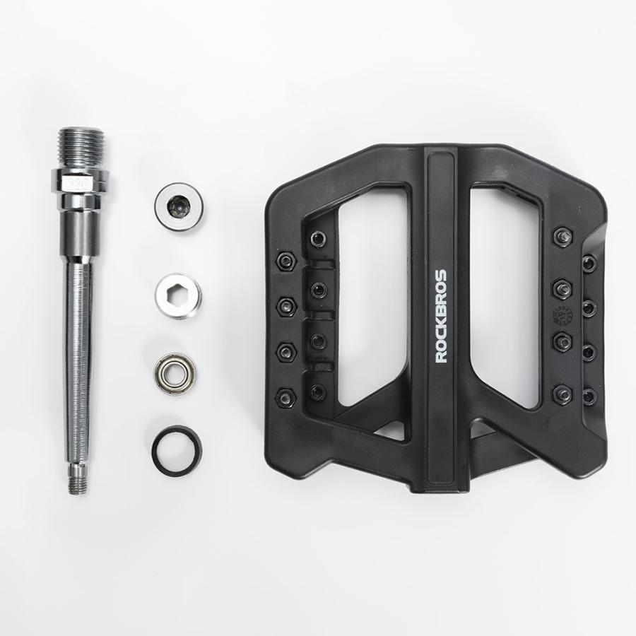 ◆ぴーたん◆ ROCKBROS ペダル 自転車 交換 フラット 9/16インチ 軽量 滑り