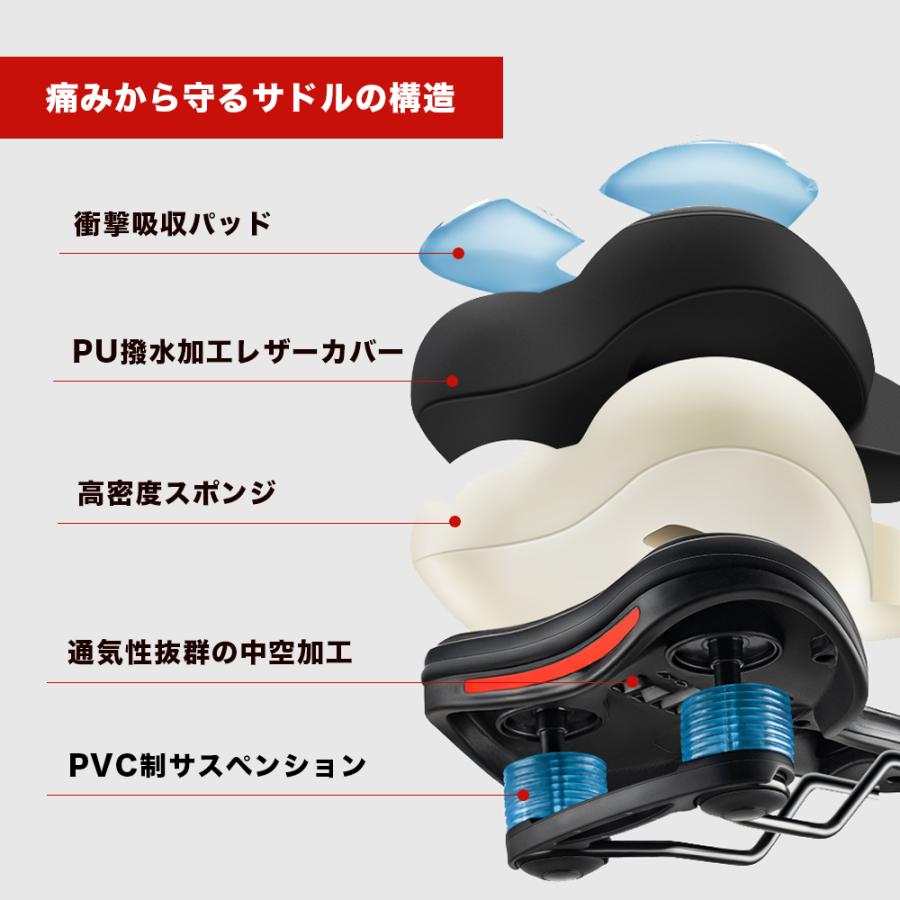 ROCKBROS 自転車 サドル 痛くない クッション 交換 学生 衝撃吸収 肉厚