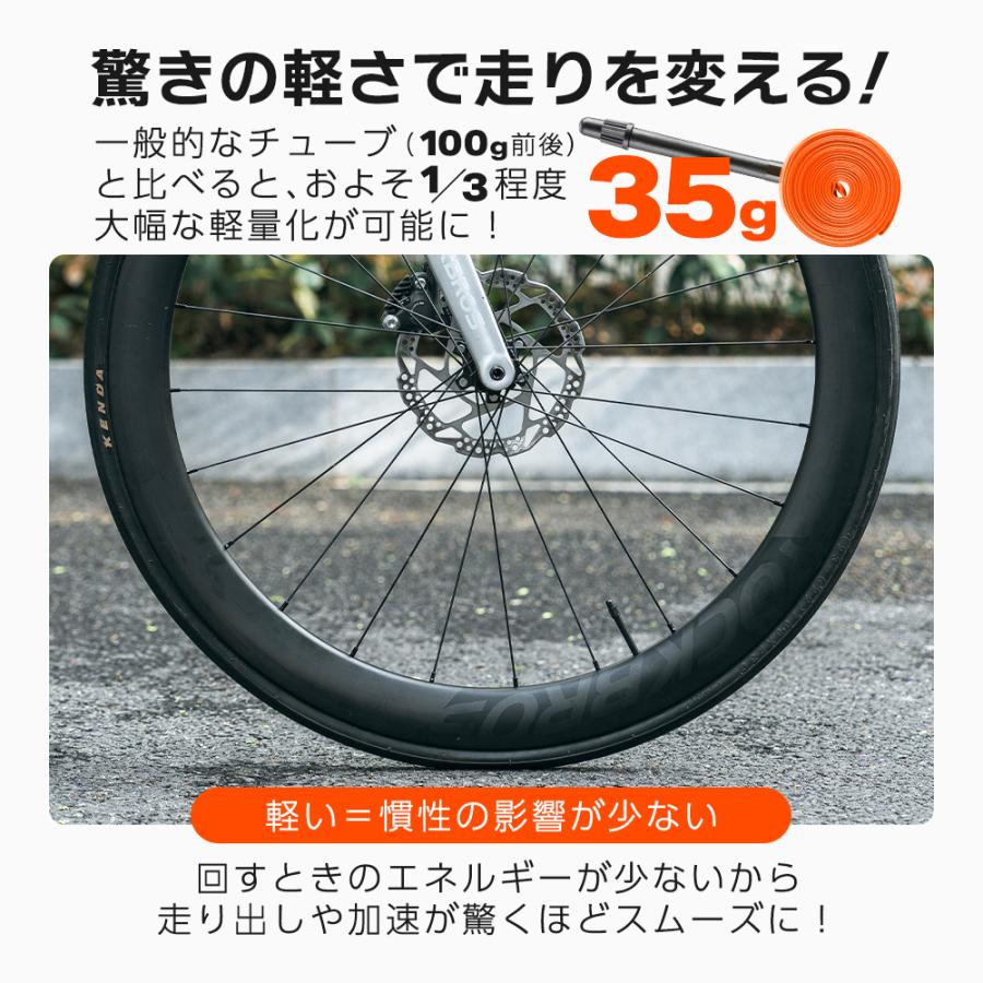 ROCKBROS 自転車 チューブ TPU 仏式 ロードバイク 700C 18C 23C 25C