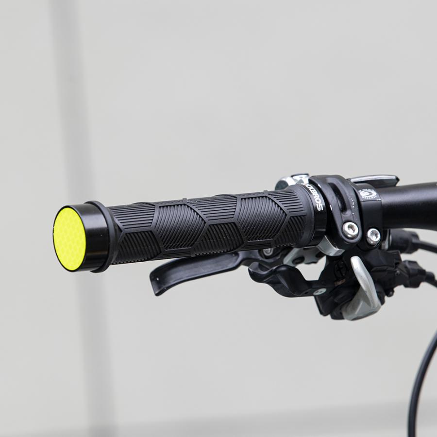 ROCKBROS グリップ 自転車 交換 ダブルロック 反射板 リフレクター