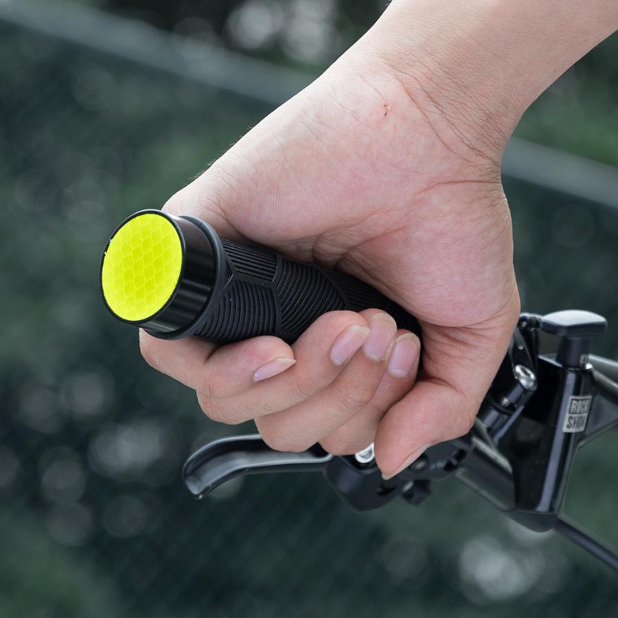 ROCKBROS グリップ 自転車 交換 ダブルロック 反射板 リフレクター