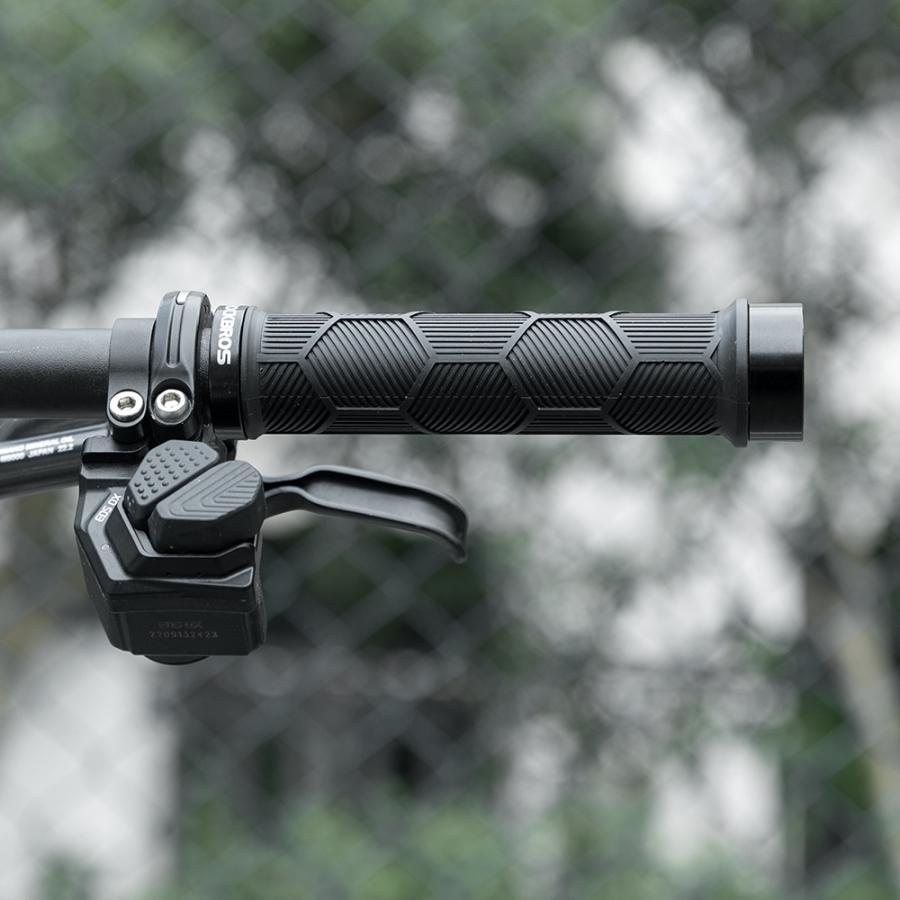 ROCKBROS グリップ 自転車 交換 ダブルロック 反射板 リフレクター