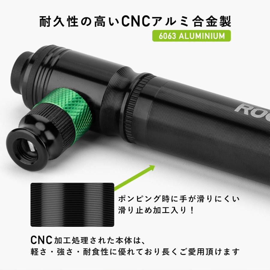 ROCKBROS 空気入れ 自転車 携帯 Co2 インフレーター 両方使える