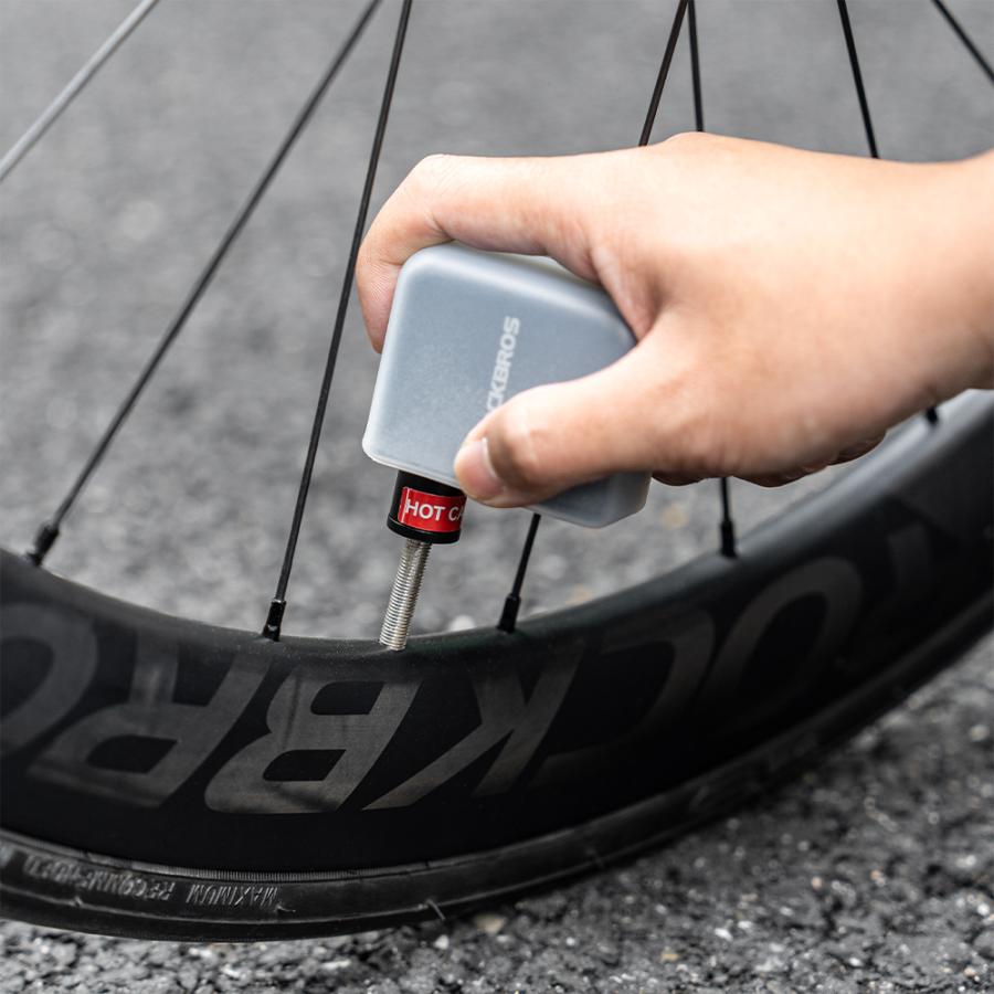 ROCKBROS 電動空気入れ 自転車 携帯 仏式 米式 コンパクト 小型