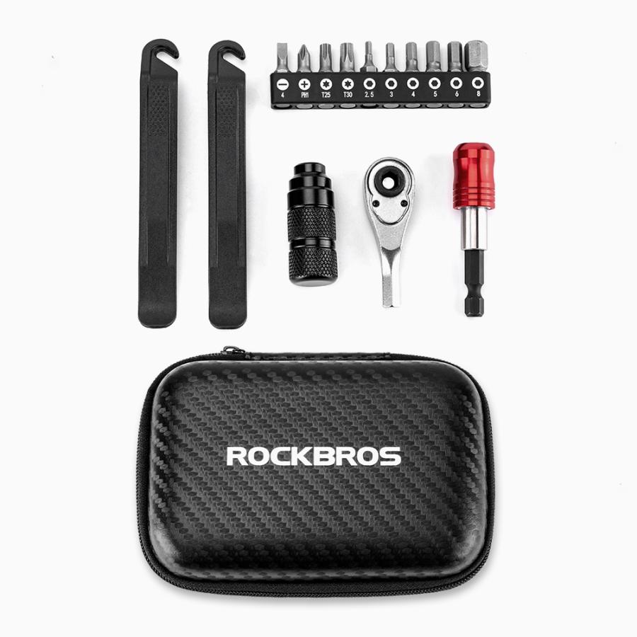 ROCKBROS 工具セット 自転車 ラチェット トレンチ ビット 10種 タイヤ 