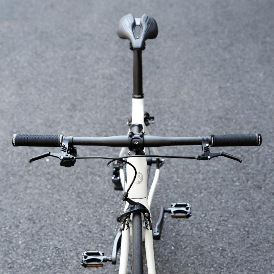 ROCKBROS 自転車 グリップ 交換 筒型 丸 フラット ハンドル 22.2mm