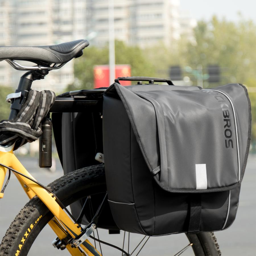 ROCKBROS パニアバッグ 自転車 左右セット リアバッグ キャリア