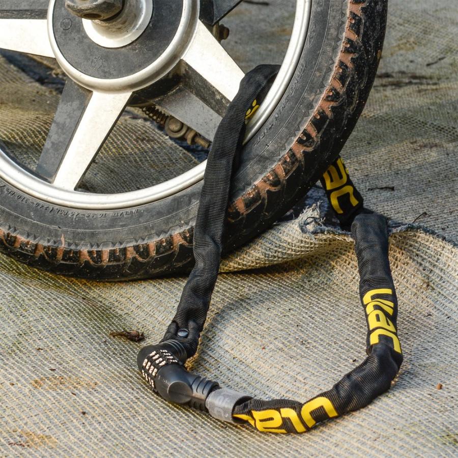 ROCKBROS 自転車 鍵 チェーン ダイヤル式 4桁 長い 100cm 5mm 頑丈
