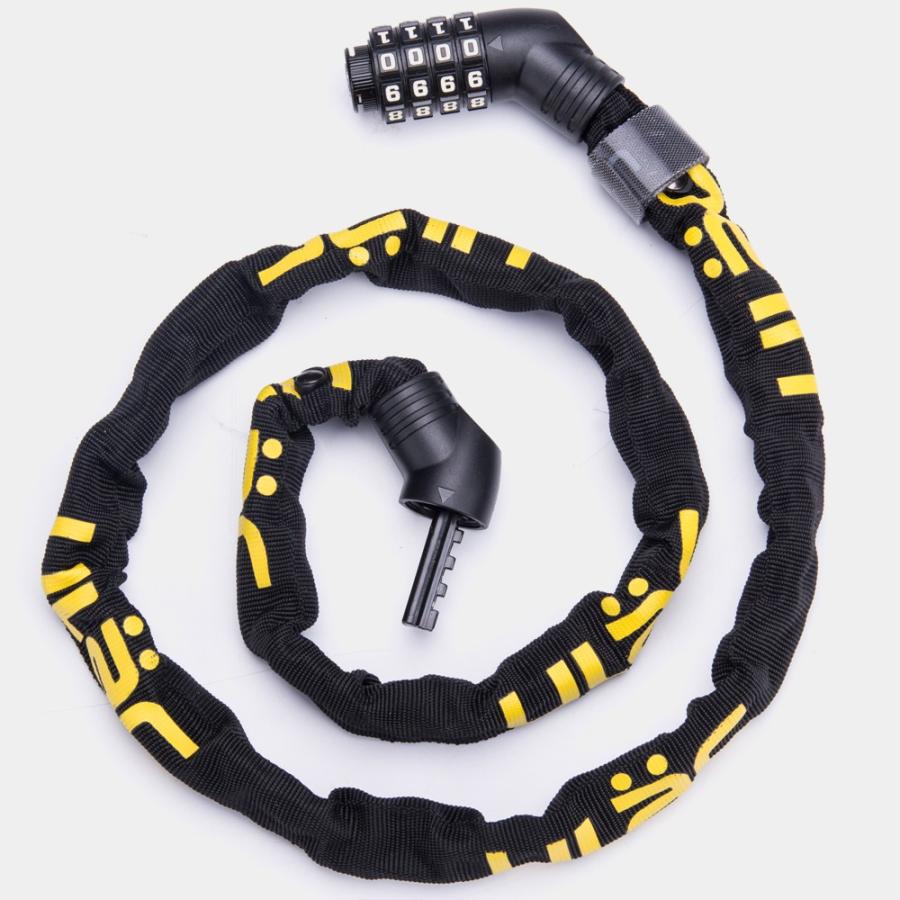ROCKBROS 自転車 鍵 チェーン ダイヤル式 4桁 長い 100cm 5mm