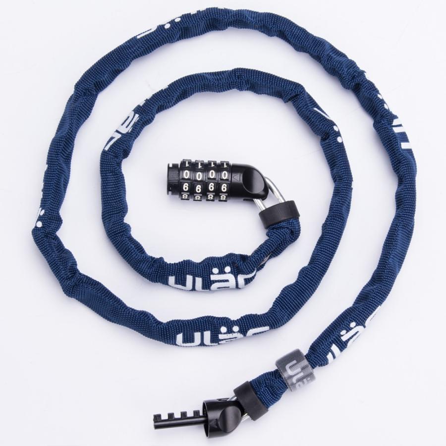 鍵 自転車 カギ ダイヤルロック 4桁 チェーン 4mm 120cm 頑丈 盗難防止 