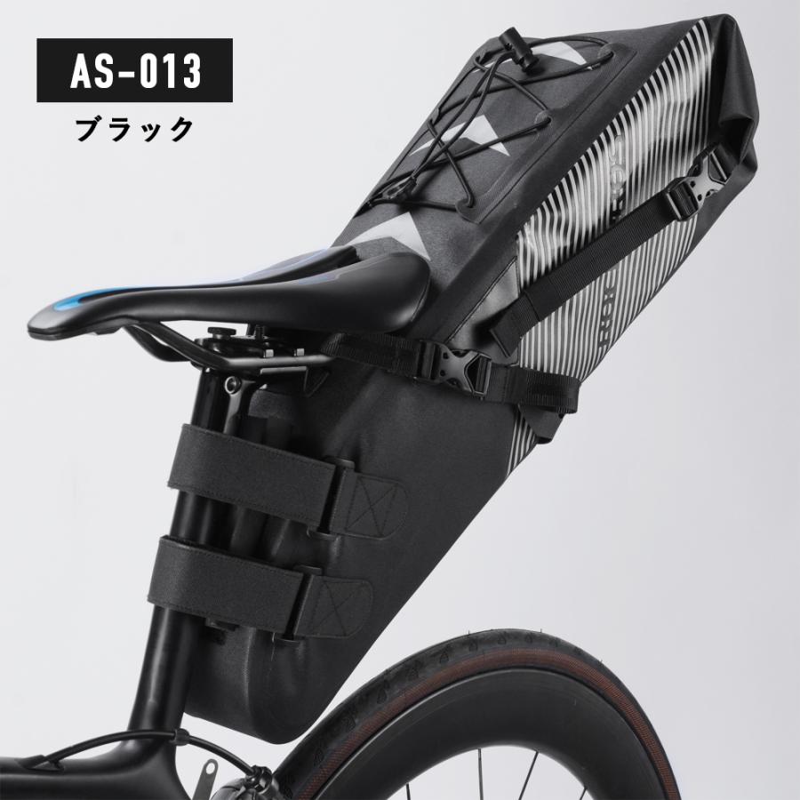 防水仕様 自転車用サドルバッグ 大容量4.5Lで 大容量サドルバッグ 防水仕様 収納袋付き 6.8L 安定性向上中敷板