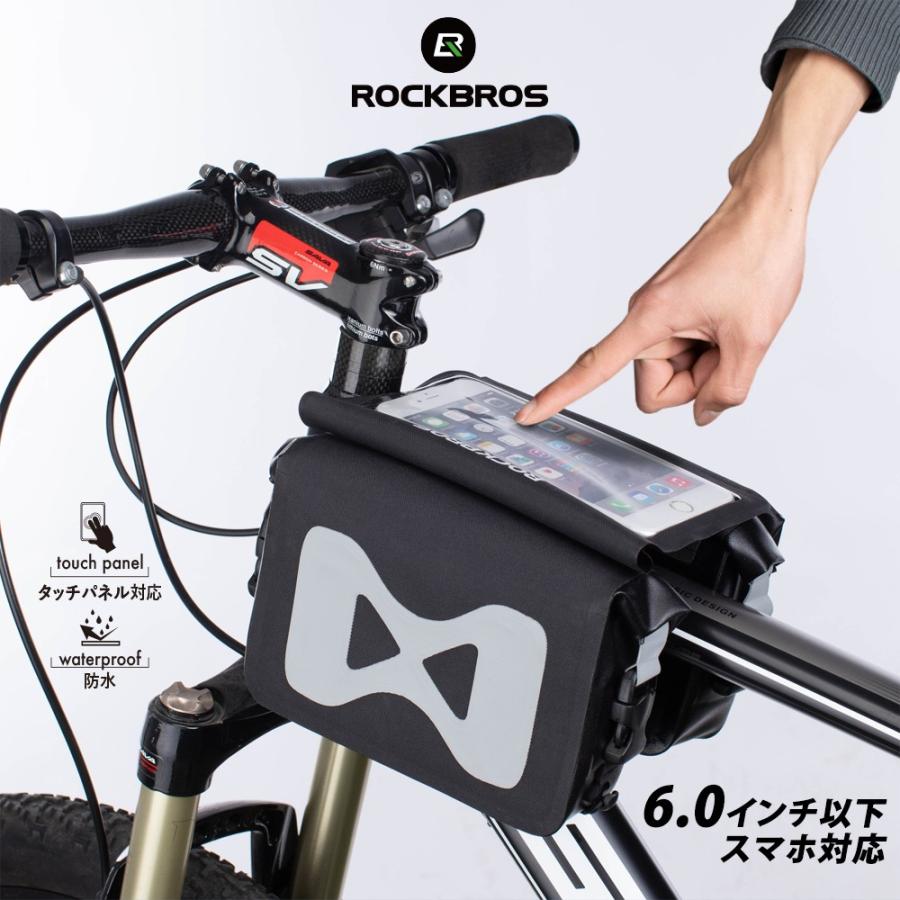 トップチューブバッグ フレームバッグ 自転車 スマホホルダー 6 0インチ Df As 042 Rockbros 通販 Yahoo ショッピング