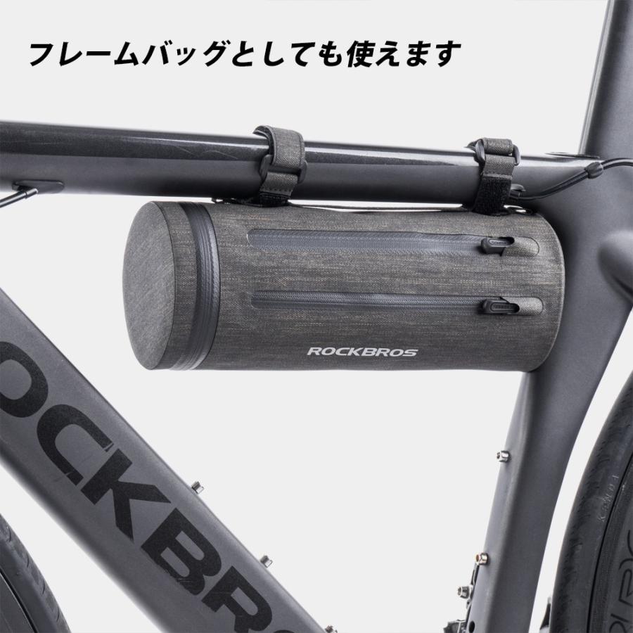 ROCKBROS - 新品未使用 ROCKBROS フレームバッグ 自転車用 防水 オレンジ ROCKBROS フレームバッグ トップチューブバッグ 自転車 大容量