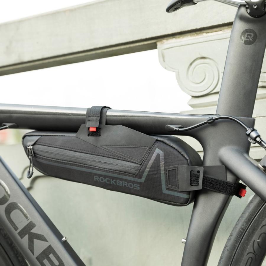 ROCKBROS 自転車 バッグ フレーム トップチューブ スリム ロング