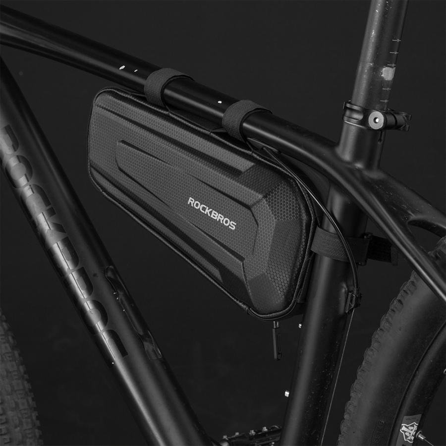 新品 ROCKBROS 自転車 フレームバッグ グレー 防水・大容量・簡単取付 Amazon | ROCKBROS(ロックブロス)フレームバッグ 自転車 バッグ