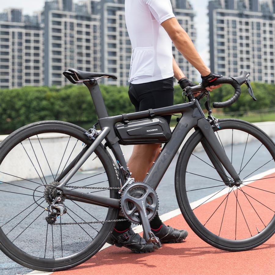 ROCKBROS 自転車 バッグ 防水 フレーム トップチューブ 硬質系