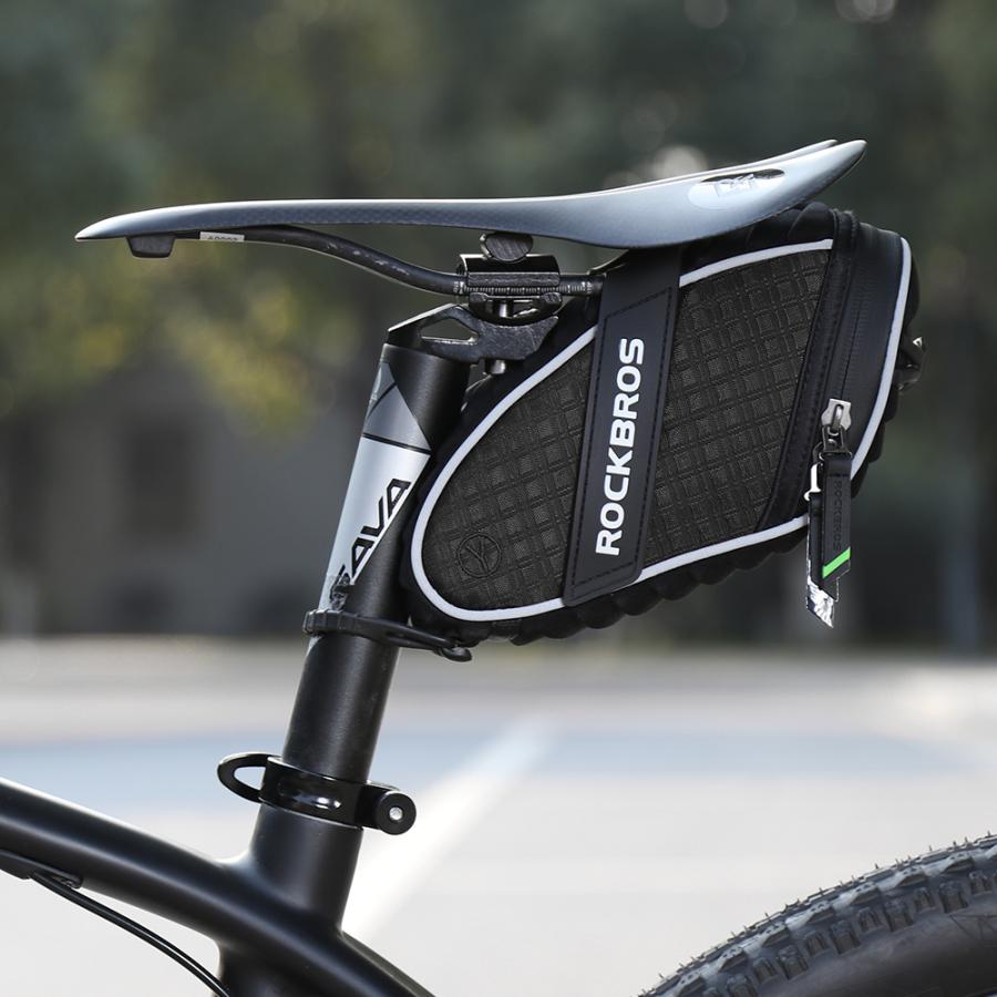 ROCKBROS サドルバッグ 自転車 リア 衝撃吸収 立体構造 3Dシェル形状