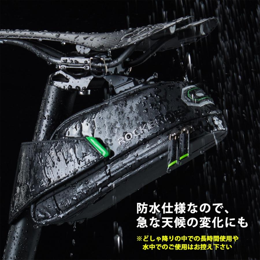 サドルバッグ 自転車 リア 防水 サドルレール 簡単取り付け 工具入れ ロードバイク クロス ミニベロ MTB ロックブロス｜rockbros｜11