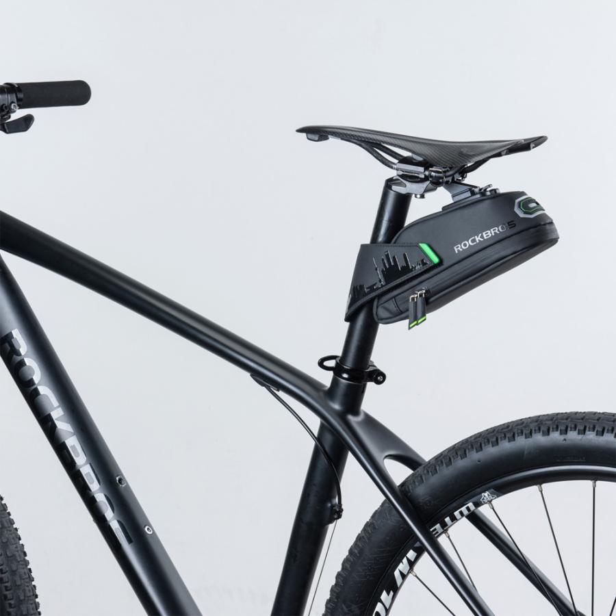 ROCKBROS サドルバッグ 自転車 リア 防水 サドルレール 簡単取り付け