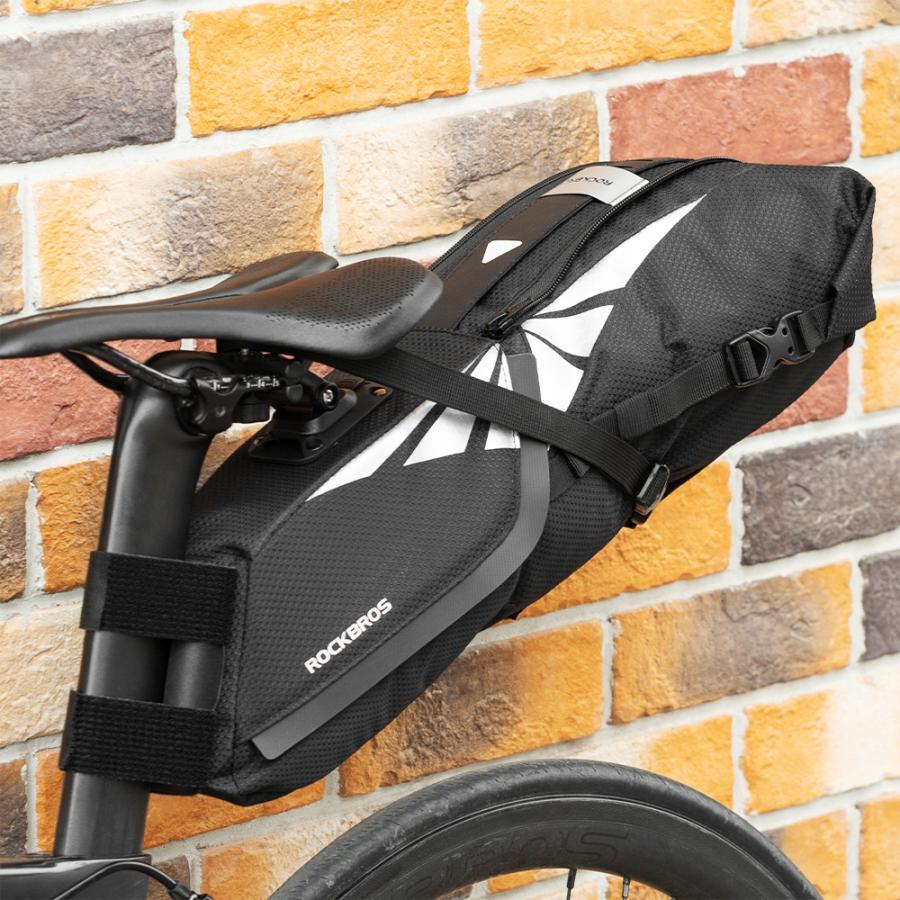 ROCKBROS サドルバッグ 自転車 リア 大容量 防水 最大8L 拡張 ROCKBROS サドルバッグ 自転車 リア 大容量 防水 最大8L 拡張