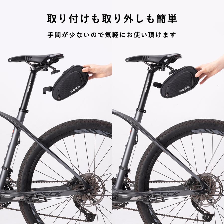 サドルバッグ 自転車 角度調整可能 ダブルサイド 両側 オープン コンパクト シンプル ロードバイク クロス ロックブロス｜rockbros｜08