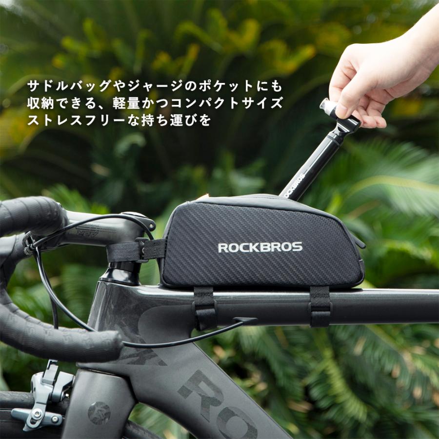 自転車 空気入れ 携帯ポンプ 130psi 仏式 米式 ロードバイク クロス コンパクト 軽量 ロックブロス｜rockbros｜08