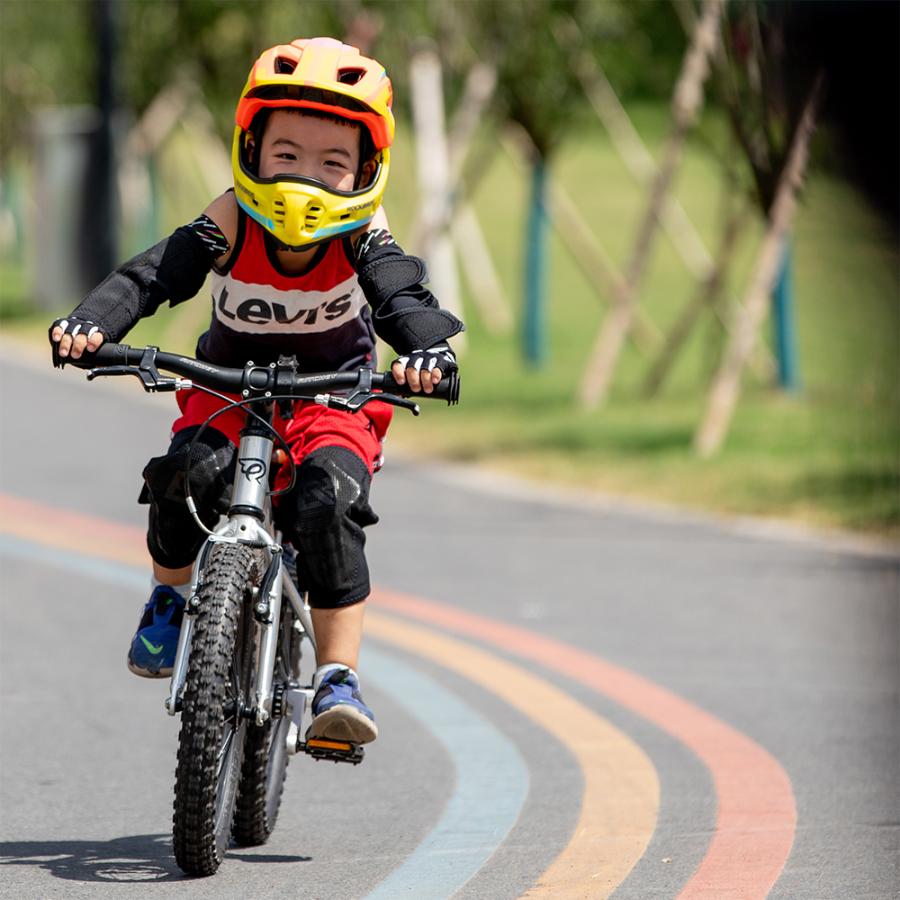 プロテクター キッズ 子供用 肘 ひじ 膝 ひざ 自転車 一輪車 スケボー ストライダー ロックブロス :DF-LF1148:ROCKBROS 通販 子供用プロテクター サポーター 4点 自転車