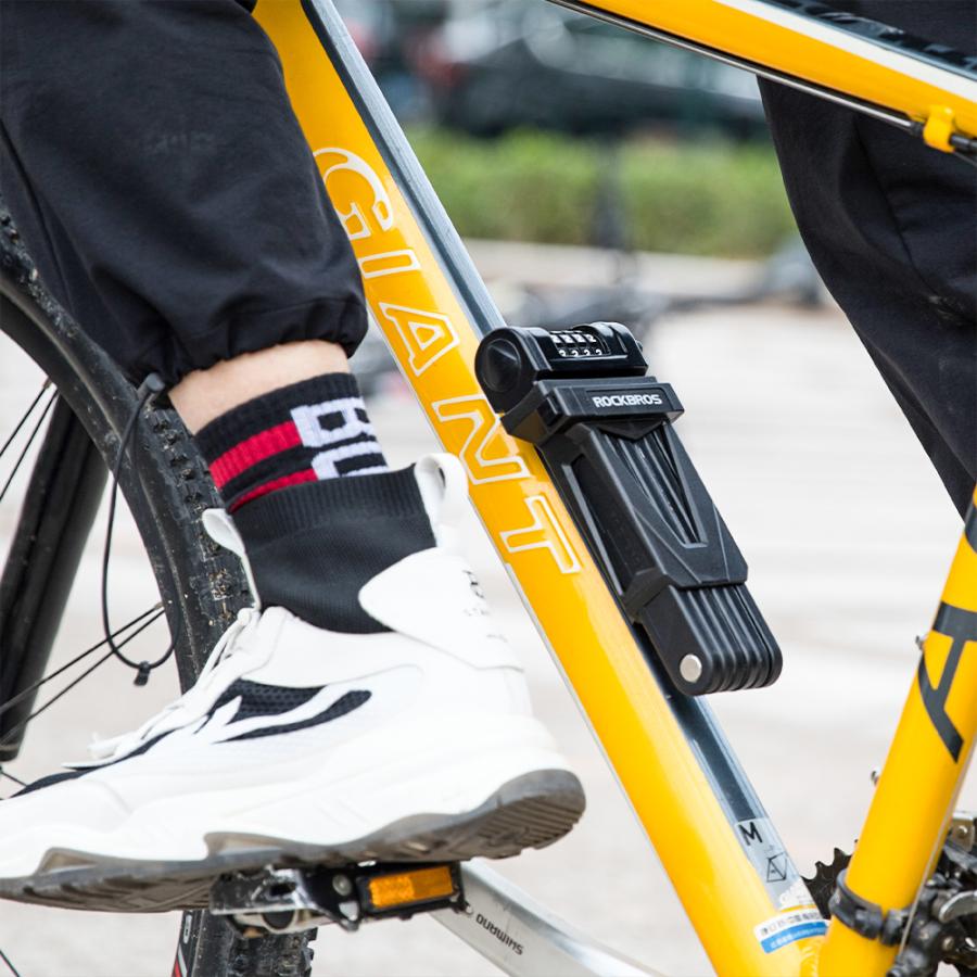 ROCKBROS アウトレット 自転車 鍵 ブレードロック ダイヤル式 4桁 超
