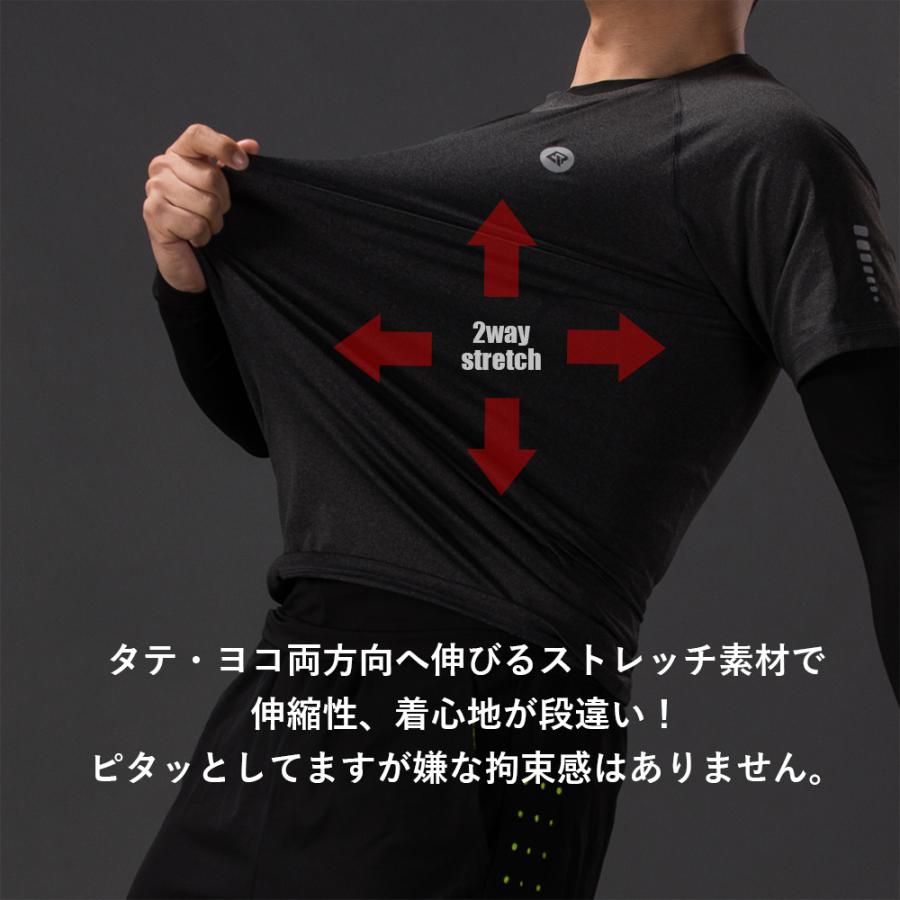 ROCKBROS スポーツインナー 半袖 シャツ コンプレッションウェア
