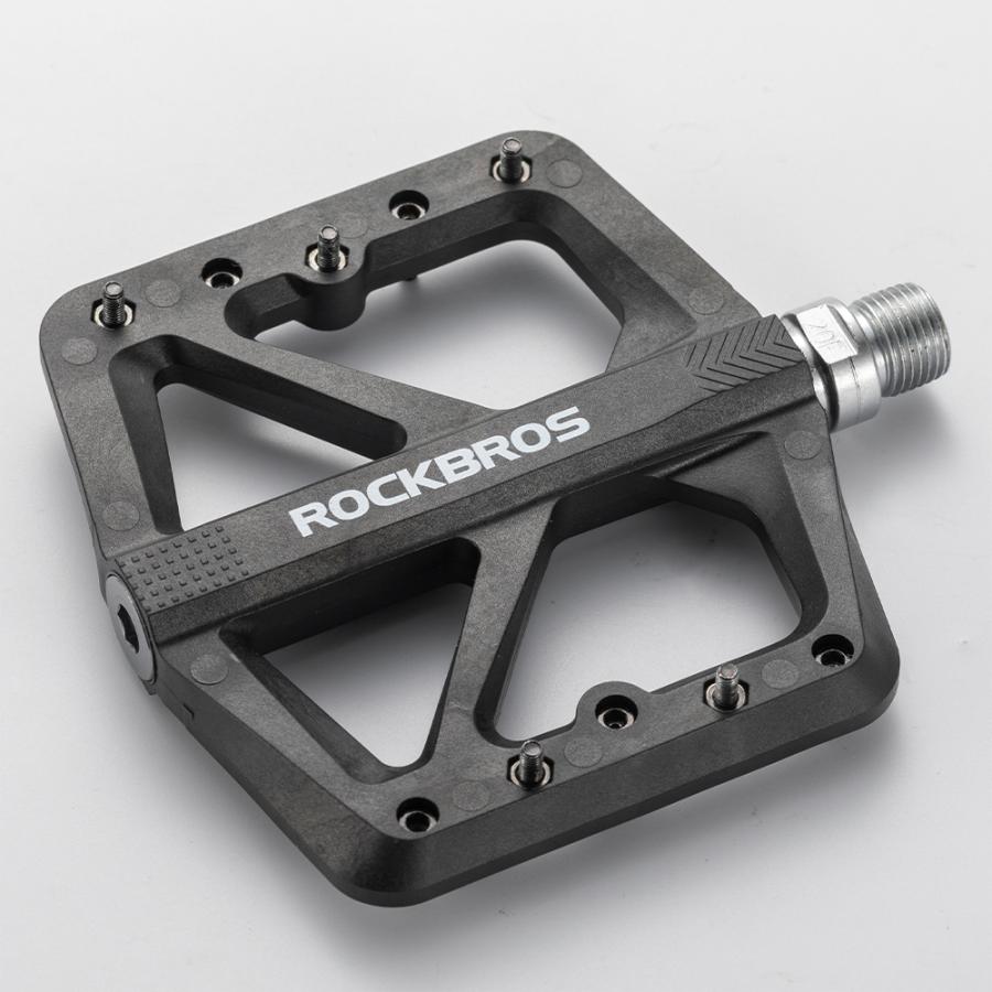 JOYSTICK フラットペダル ROCKBROS 自転車 ペダル フラット 交換 9/16インチ ネジ径 14.3