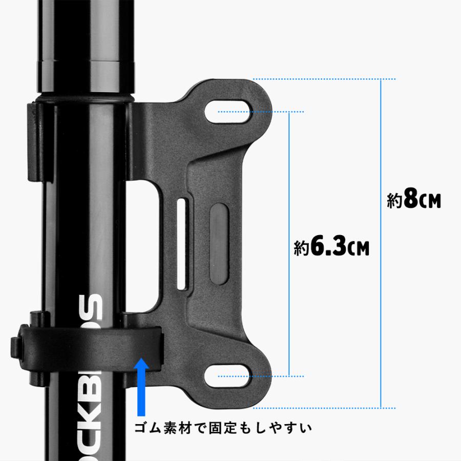 ROCKBROS 空気入れ 自転車 携帯 圧力ゲージ付き 150psi 仏式 米式