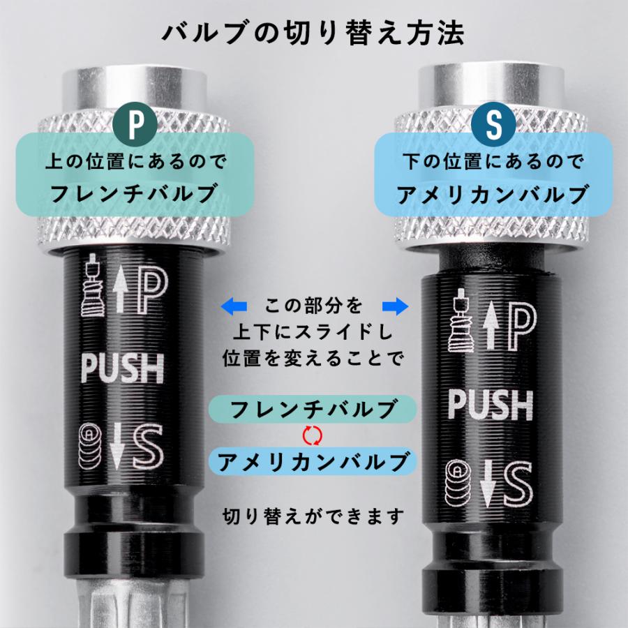 ROCKBROS 空気入れ 自転車 携帯 圧力ゲージ付き 150psi 仏式 米式