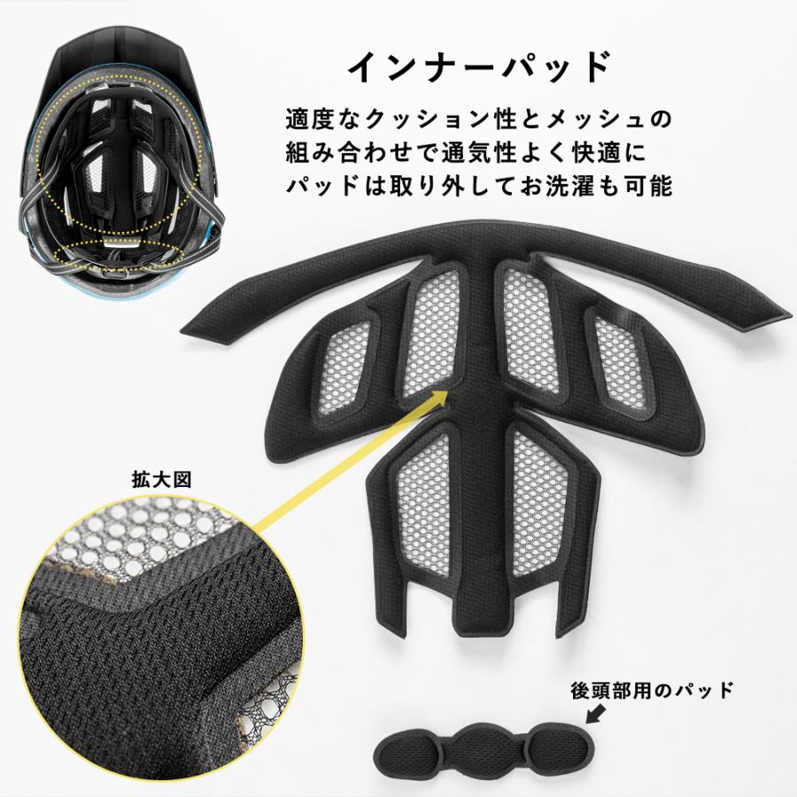 ROCKBROS ヘルメット 自転車 57-62cm バイザー付き 取り外し可能 ROCKBROS ヘルメット 自転車 57-62cm バイザー付き 取り外し可能