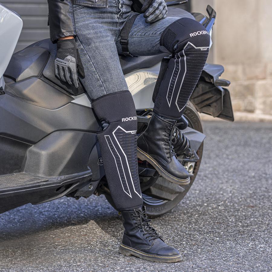 ROCKBROS レッグ カバー ウォーマー 膝当て すね 秋冬 バイク 自転車