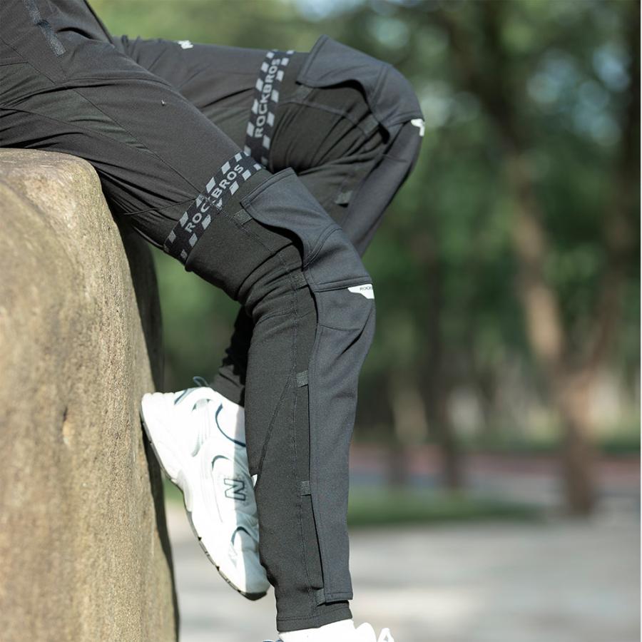 ROCKBROS レッグウォーマー カバー メンズ レディース ロング 二重構造