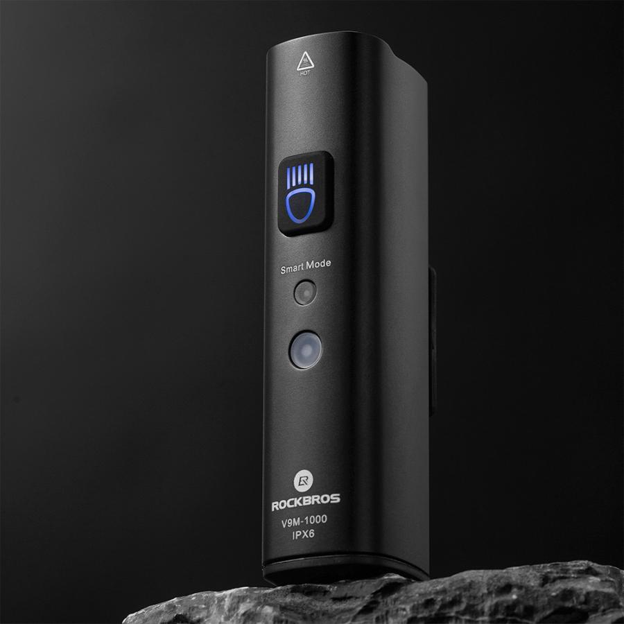 ROCKBROS 自転車 ライト 充電式 USB 後付け 1000ルーメン オート 自動