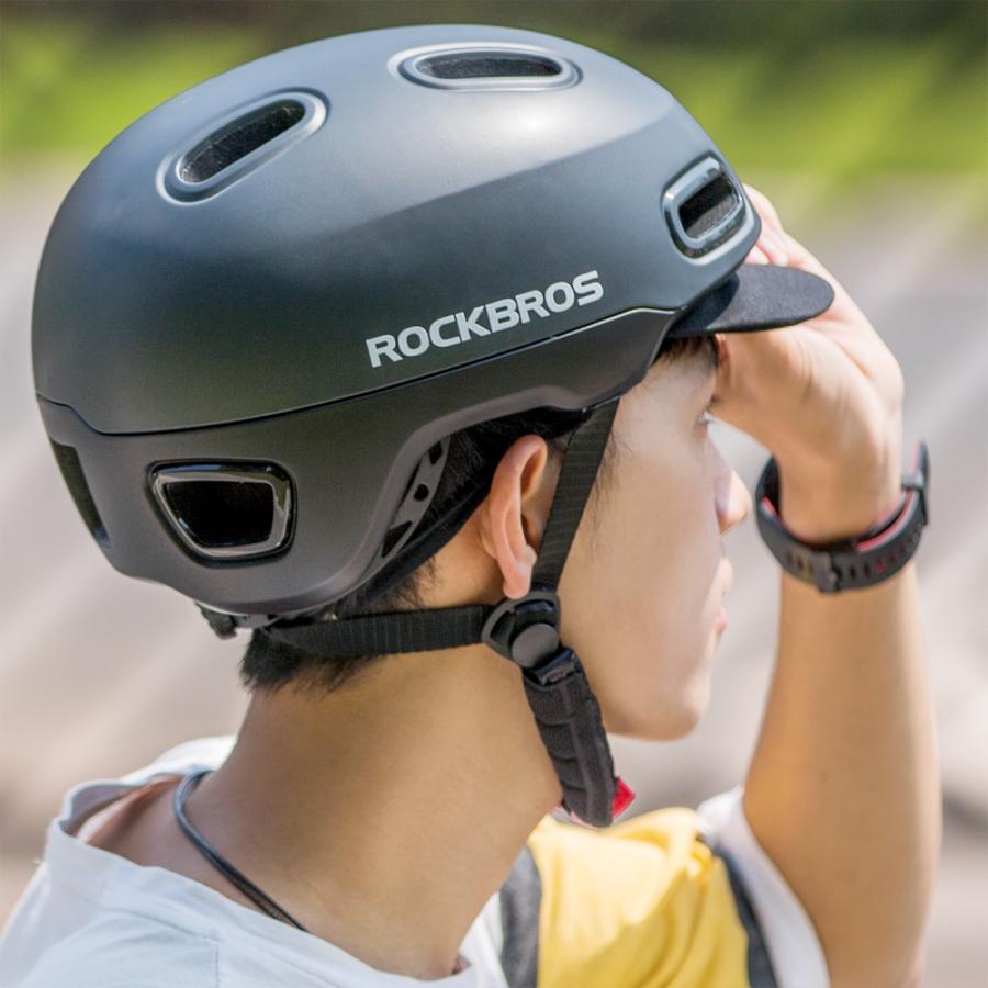 自転車 ヘルメット 男性 女性用 おしゃれ つば付き 通勤 通学 街乗り 2023年 努力義務化 ロックブロス｜rockbros｜20