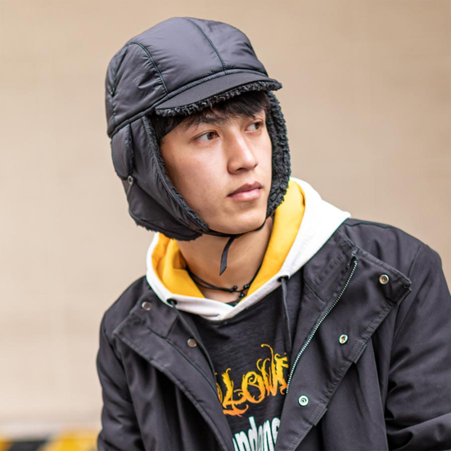 フライトキャップ メンズ レディース 耳当て付き帽子 防寒 裏起毛