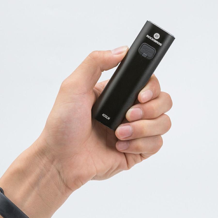 ROCKBROS 自転車 ライト 充電式 USB 後付け サイコンマウント