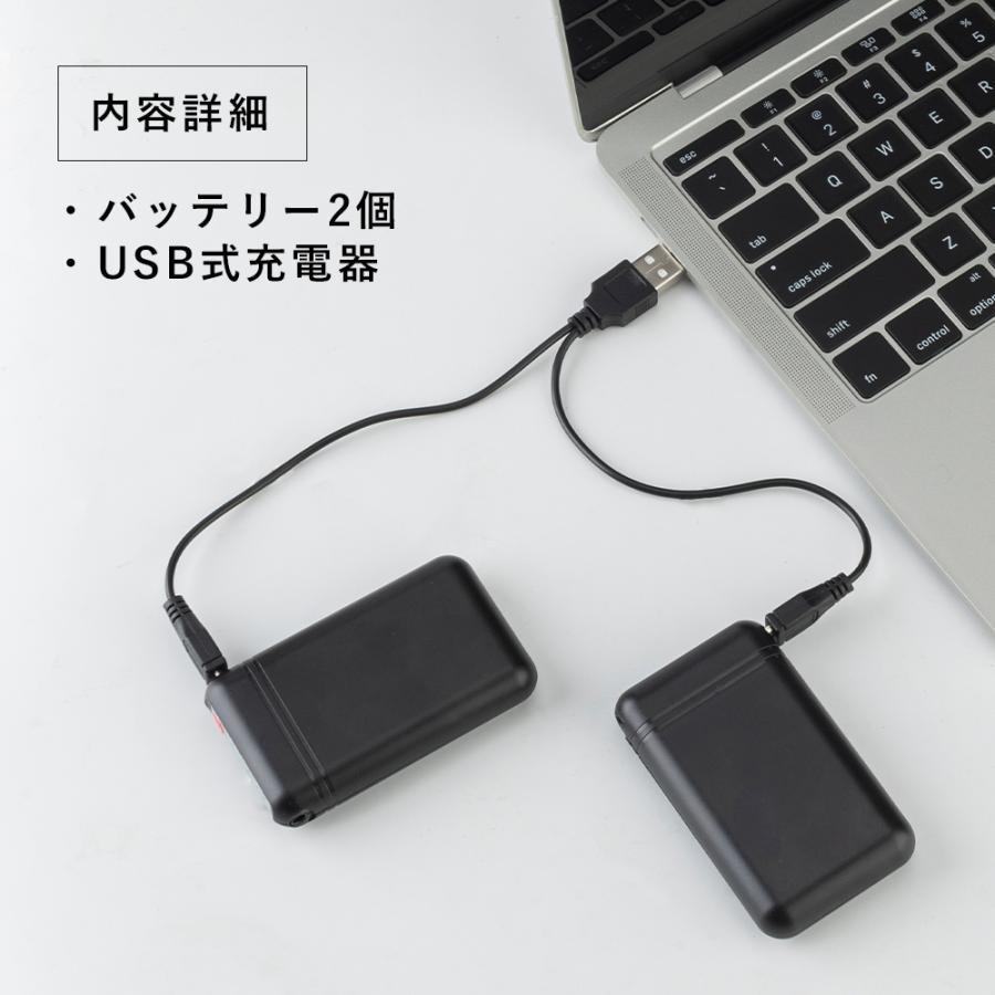 バッテリーのみ 2個セット 電熱グローブ専用 4000mAhバッテリー付き