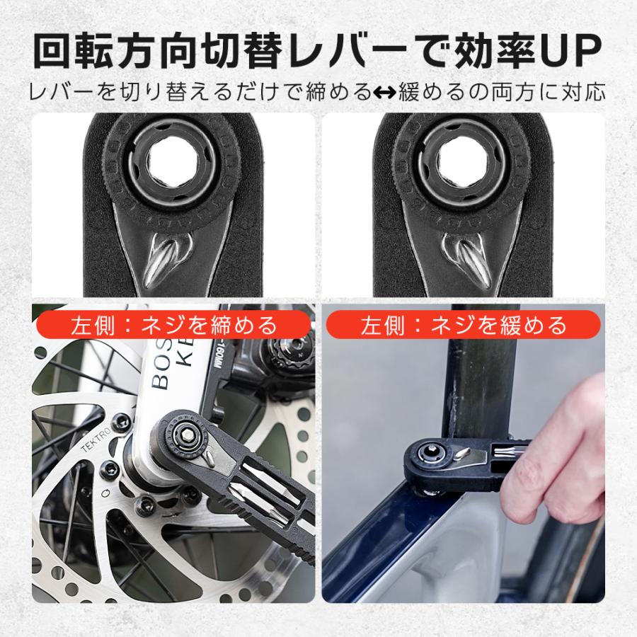 ROCKBROS 自転車 工具 ラチェットレンチ タイヤレバー マルチツール