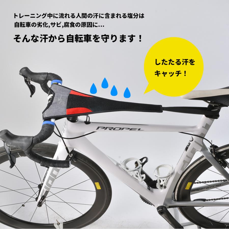 自転車 スウェットカバー 汗落ち 汗吸収 フレームガード カバー ローラー台 床 車体保護 屋内トレーニング ロックブロス｜rockbros｜03