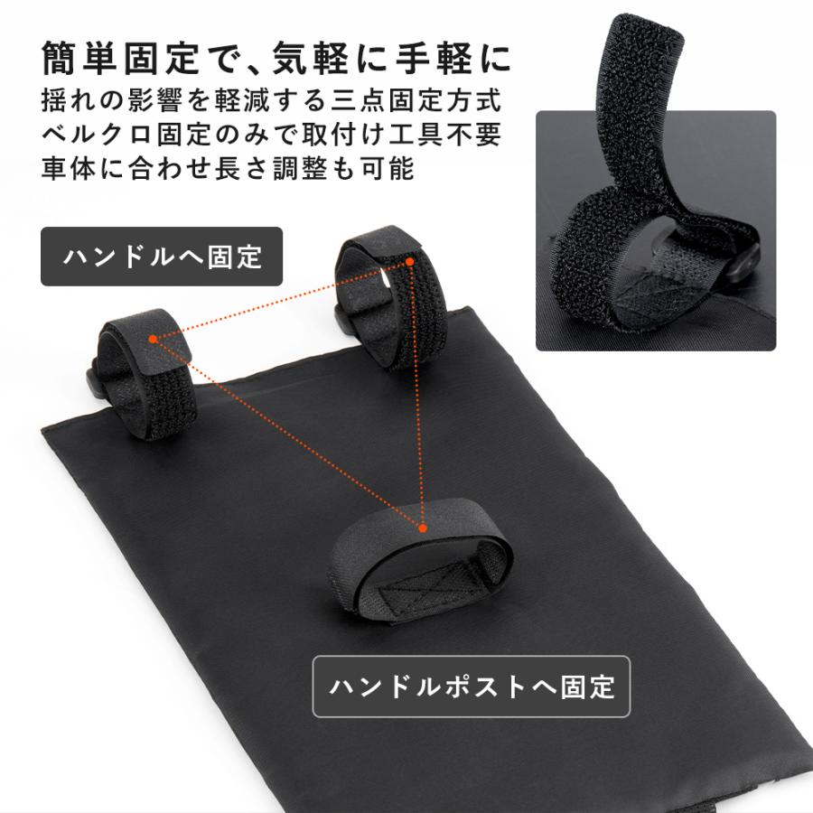 ROCKBROS 自転車 フロントバッグ ハンドルバッグ 薄型 傘 ペット