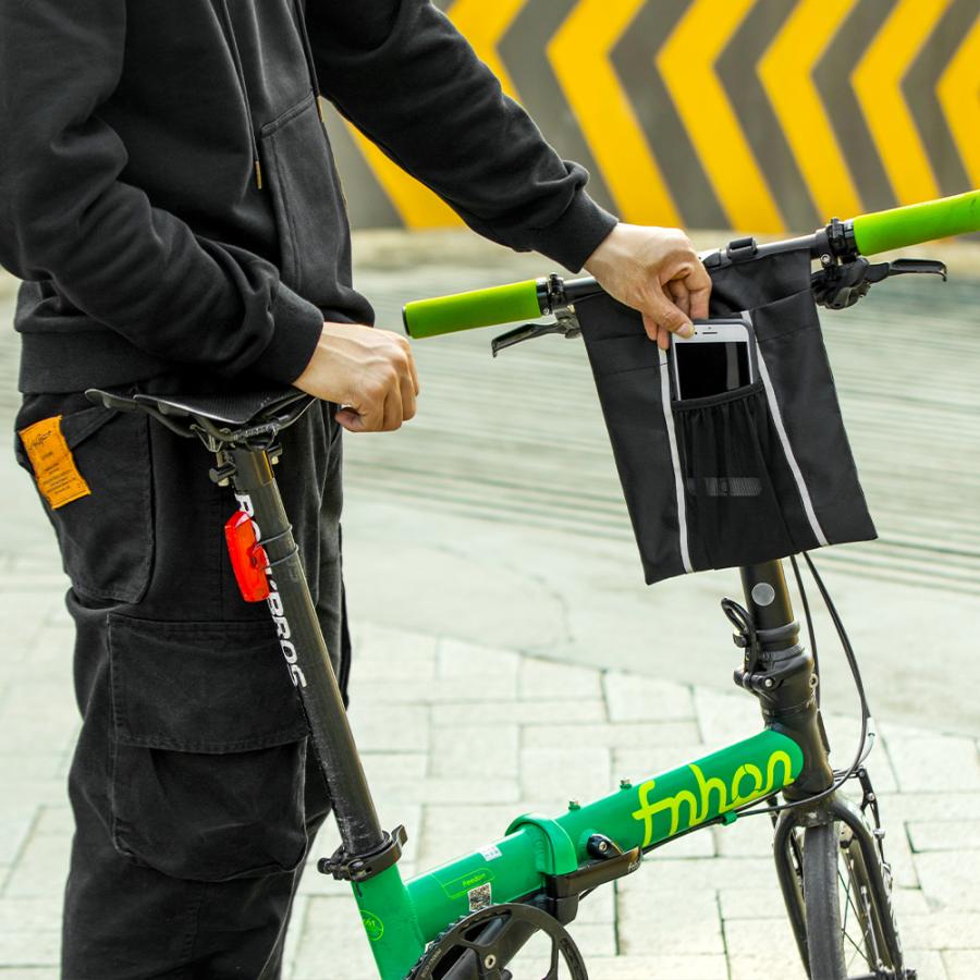ROCKBROS 自転車 フロントバッグ ハンドルバッグ 薄型 傘 ペットボトル