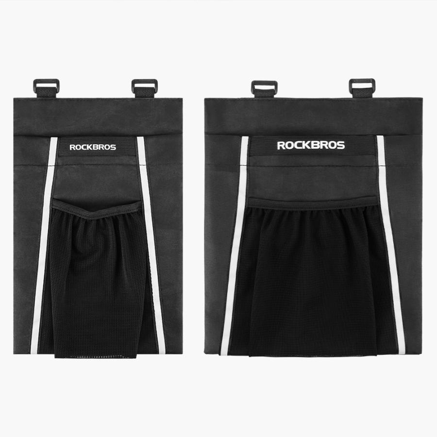 ROCKBROS 自転車 フロントバッグ ハンドルバッグ 薄型 傘 ペットボトル