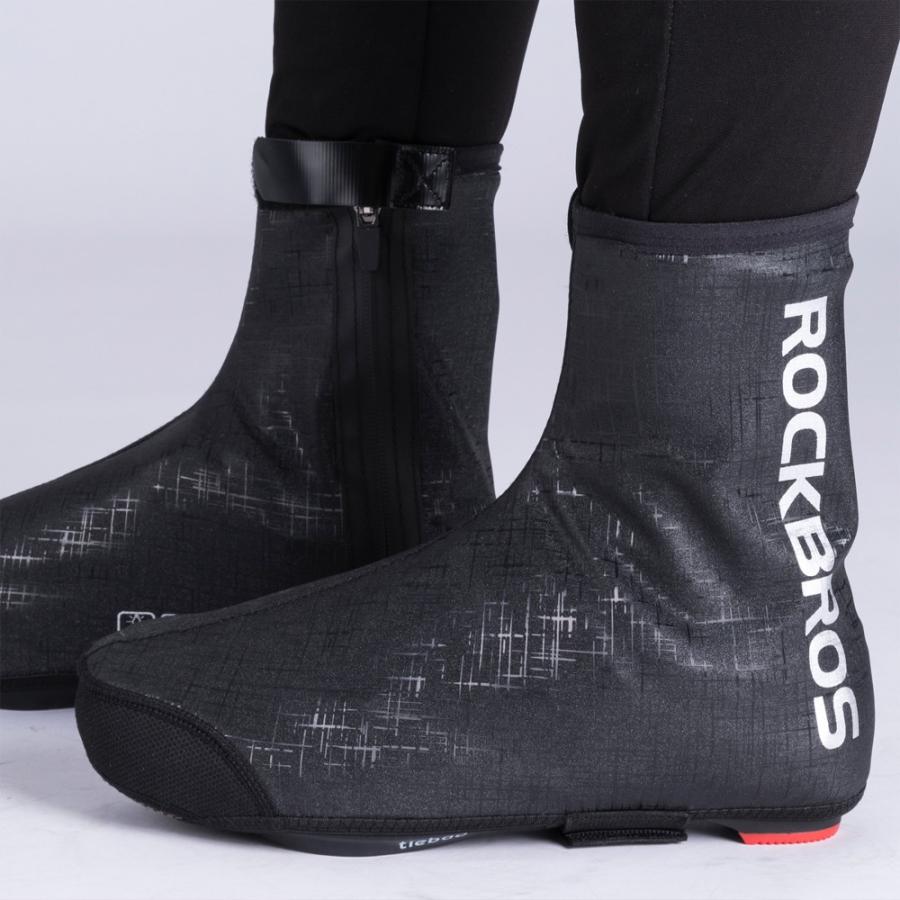 ROCKBROS シューズカバー 自転車 防水 雨 秋冬 防風 防寒 メンズ