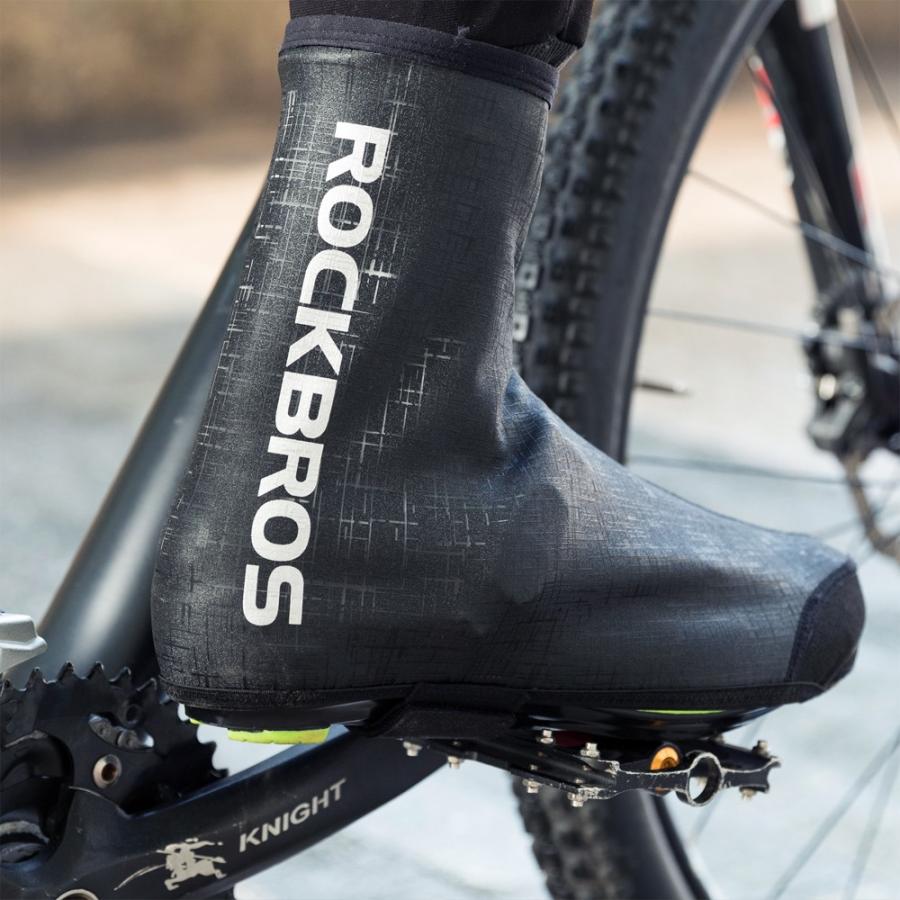ROCKBROS シューズカバー 自転車 防水 雨 秋冬 防風 防寒 メンズ