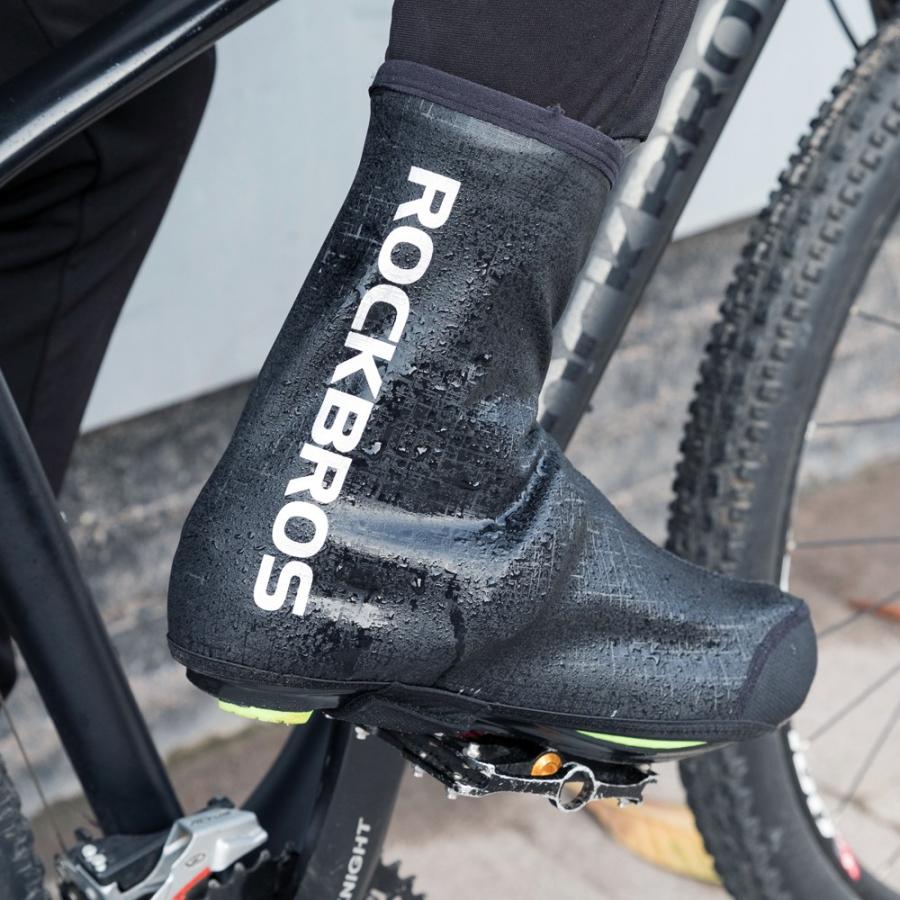 ROCKBROS シューズカバー 自転車 防水 雨 秋冬 防風 防寒 メンズ